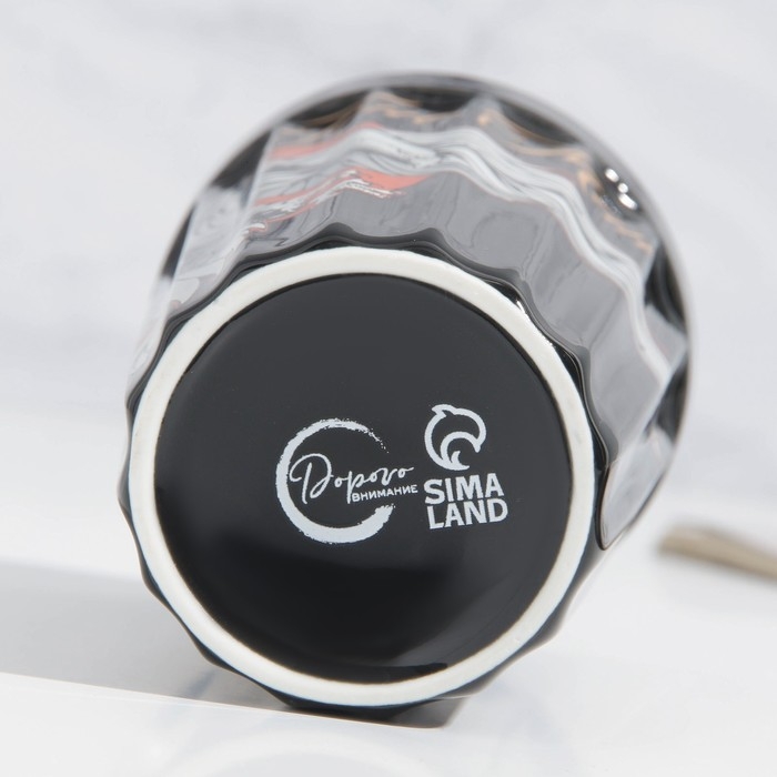 Стакан керамический граненый True man, 230 мл, цвет чёрный Стакан керамический граненый True man, 230 мл, цвет чёрный