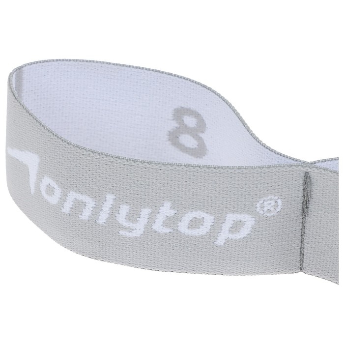 Эспандер-лента ONLYTOP, эластичная, с захватами, 90х4 см, цвет серый Эспандер-лента ONLYTOP, эластичная, с захватами, 90х4 см, цвет серый