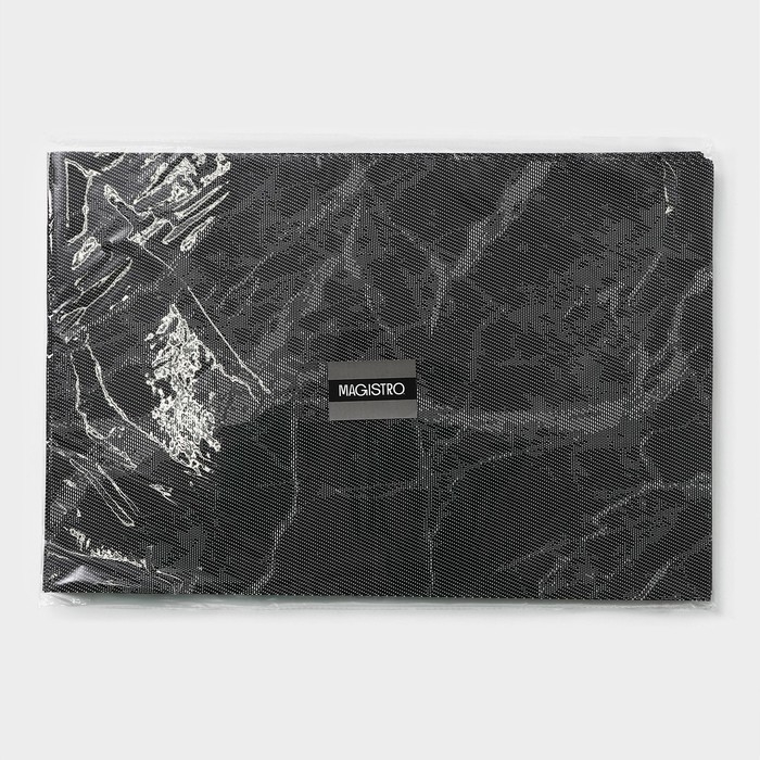 Салфетка сервировочная на стол Magistro «Мрамор», 45×30 см, цвет серый