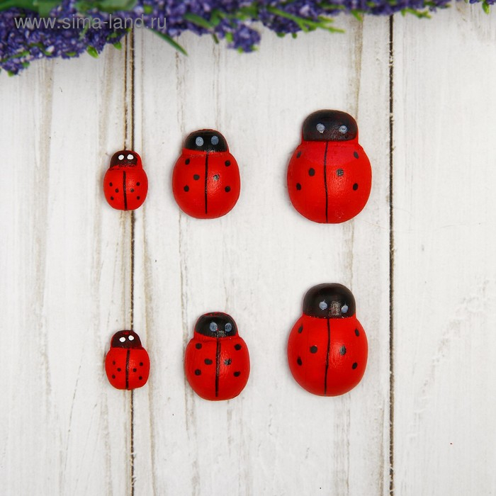 Набор декоративных наклеек «Божьи коровки» 3 размера; 8,2×19×1,5 см Набор декоративных наклеек «Божьи коровки» 3 размера; 8,2×19×1,5 см
