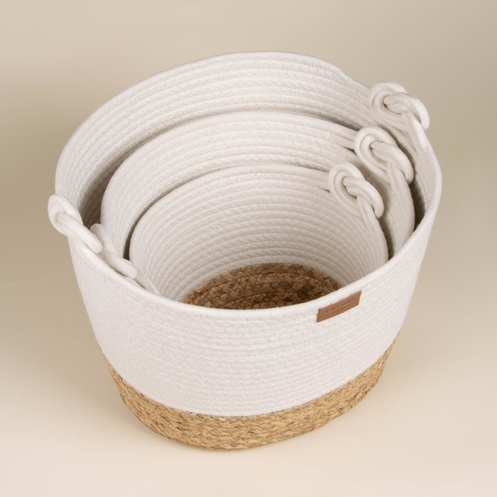 Корзины для хранения ручной работы SL Home, 3 шт: 24×21×17 см, 30×25×22 см, 35×30×27 см Корзины для хранения ручной работы SL Home, 3 шт: 24×21×17 см, 30×25×22 см, 35×30×27 см