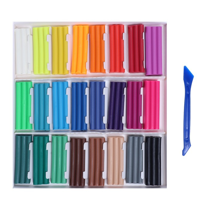 Пластилин мягкий (восковой) Calligrata, 24 цвета, 360 г Пластилин мягкий (восковой) Calligrata, 24 цвета, 360 г