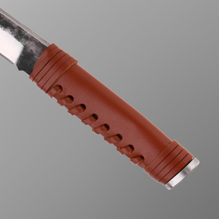 Нож охотничий Нож охотничий "Караванщик" 23,3см, клинок 123мм/5,1мм, коричневая кожа