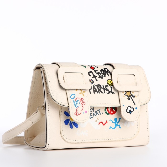 Сумка женская-мессенджер, цвет белый 18,5*13*8 см Сумка женская-мессенджер, цвет белый 18,5*13*8 см