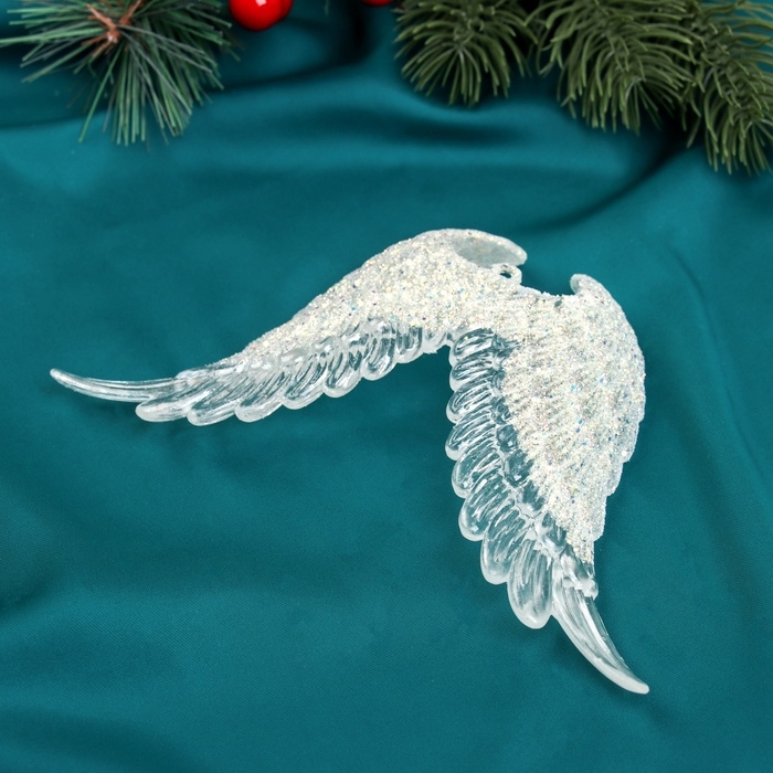 Украшение ёлочное Украшение ёлочное "Крылья ангела сияние" 9,5х15 см, прозрачный