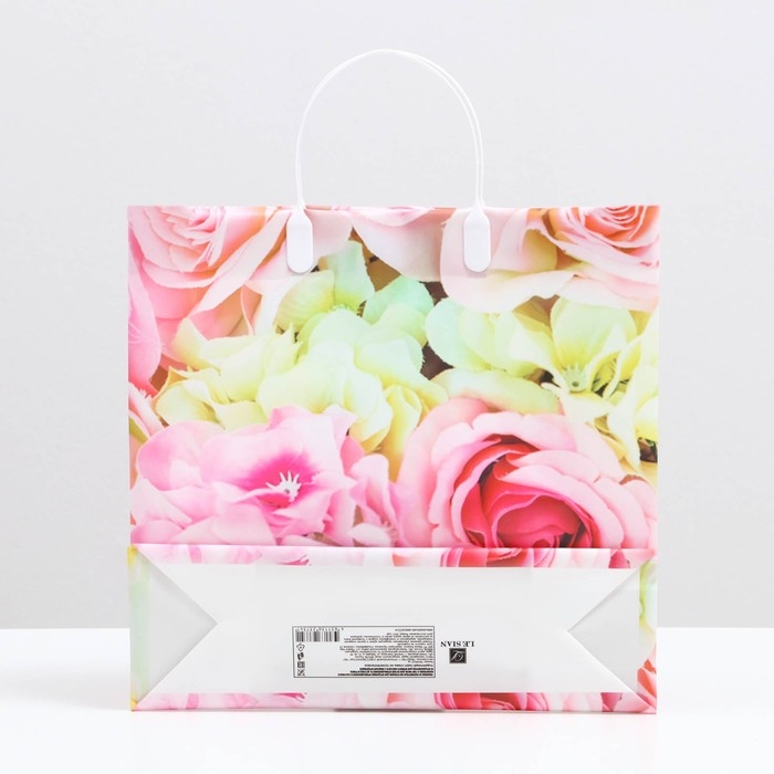 Пакет Пакет "Цветы для любимой", мягкий пластик, 30 x 30 см, 100 мкм