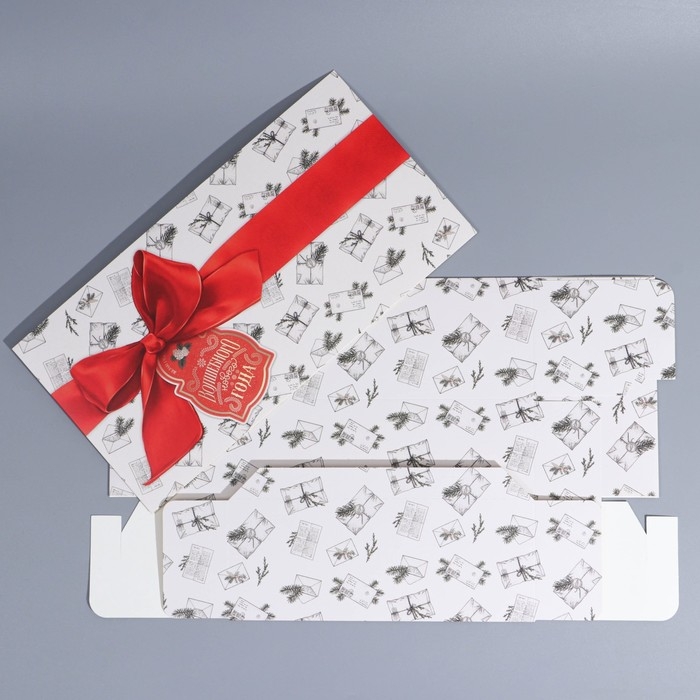 Подарочная коробка складная, новогодняя«Новогодняя почта», 25 х 18 х 10 см, Новый год Подарочная коробка складная, новогодняя«Новогодняя почта», 25 х 18 х 10 см, Новый год