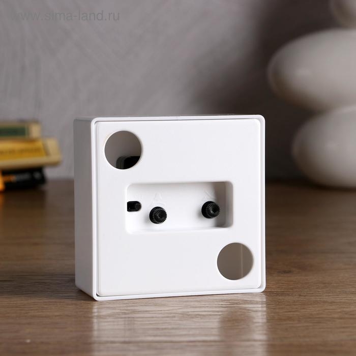 Будильник, 9 х 9 см, белый Будильник, 9 х 9 см, белый