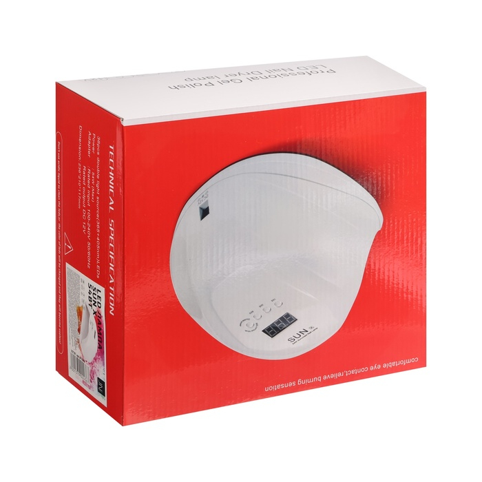 Лампа для гель-лака JessNail SUN X, UV/LED, 54 Вт, 36 таймер, таймер 10/30/60 сек, белая Лампа для гель-лака JessNail SUN X, UV/LED, 54 Вт, 36 таймер, таймер 10/30/60 сек, белая