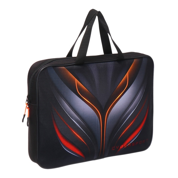 Папка с ручками текстильная А4, 370 х 280 х 60 мм, Stavia Папка с ручками текстильная А4, 370 х 280 х 60 мм, Stavia "Киберспорт"