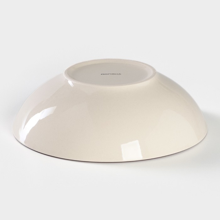 Тарелка керамическая глубокая Доляна «Морской мир», 540 мл, d=18 см, цвет жёлтый