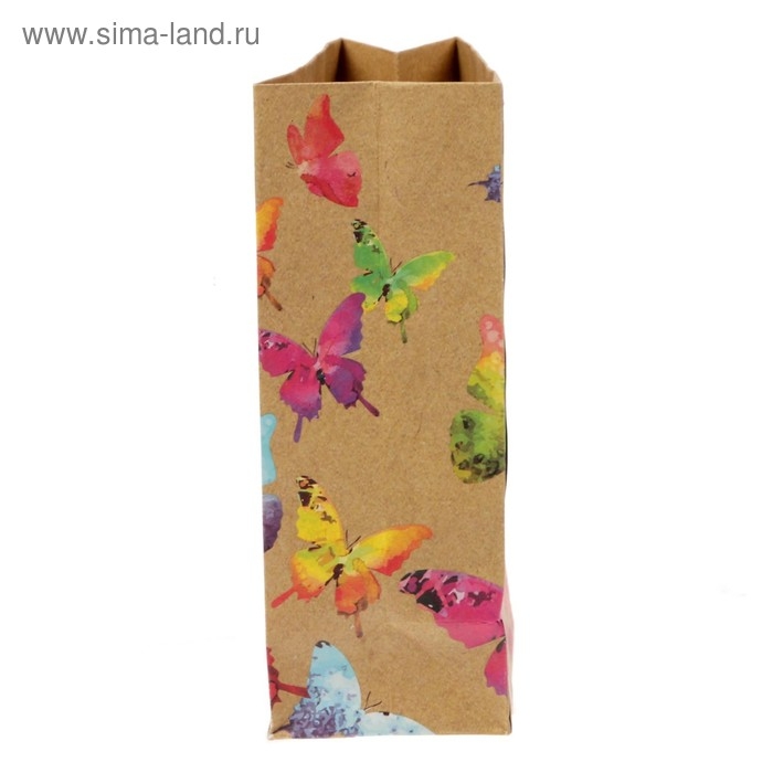 Пакет подарочный крафтовый вертикальный, упаковка, «Бабочки», ML 23 х 27 х 11,5 см Пакет подарочный крафтовый вертикальный, упаковка, «Бабочки», ML 23 х 27 х 11,5 см