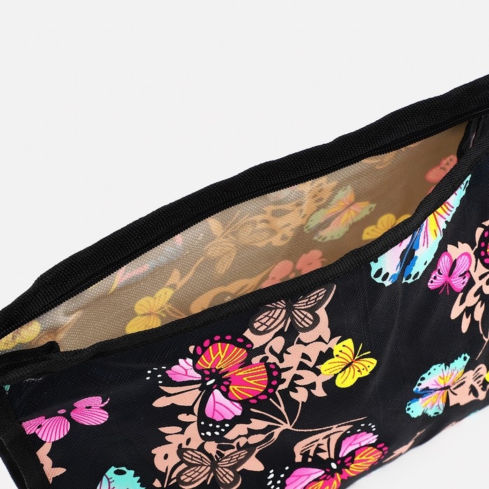 Косметичка на молнии, цвет чёрный/разноцветный Косметичка на молнии, цвет чёрный/разноцветный