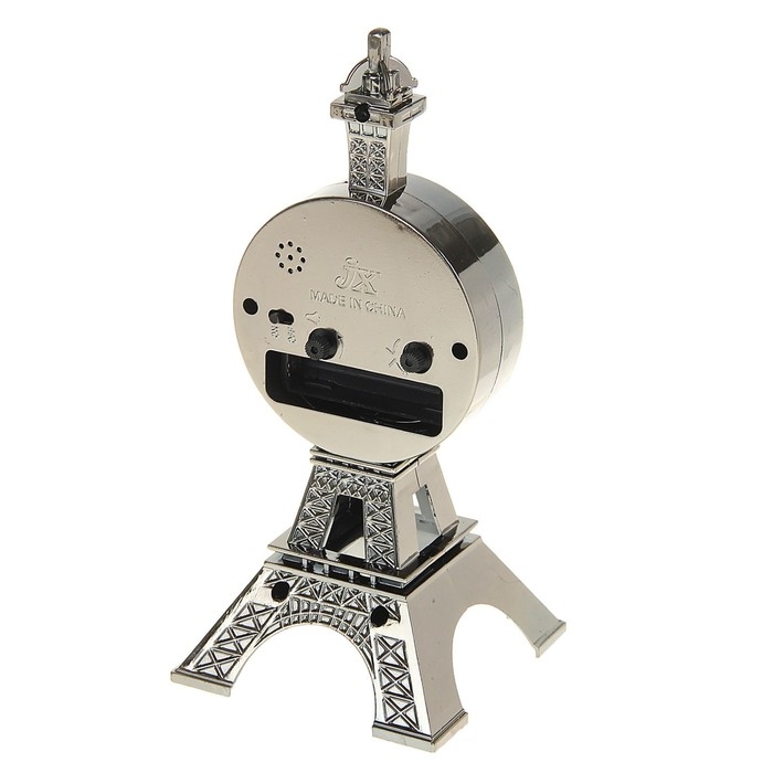 Часы - будильник настольные Часы - будильник настольные "Эйфелева башня", дискретный ход, d-6.5 см, 19 х 8.5 см, АА