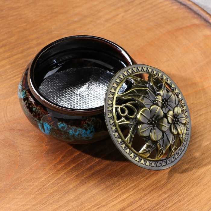 Курильница для благовоний  Курильница для благовоний "Древняя", 6,5 х 9,5 см, синяя