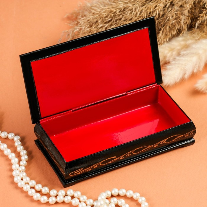 Шкатулка - купюрница «Сирень», 8,5×17 см, лаковая миниатюра Шкатулка - купюрница «Сирень», 8,5×17 см, лаковая миниатюра