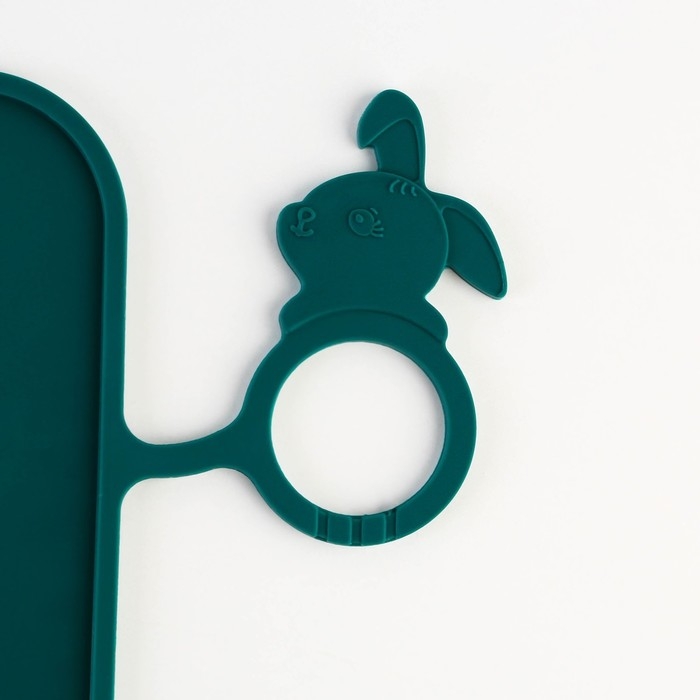 Коврик силиконовый под миску «Паттерн», 30х40 см, зеленый Коврик силиконовый под миску «Паттерн», 30х40 см, зеленый