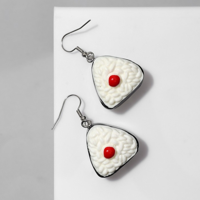 Серьги пластик «Суши» ролл, цветные Серьги пластик «Суши» ролл, цветные