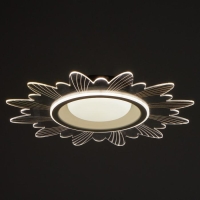 Люстра с ПДУ 1196/1 LED 52Вт 3000-6000К диммер белый-прозрачный 50х50х8 см BayerLux