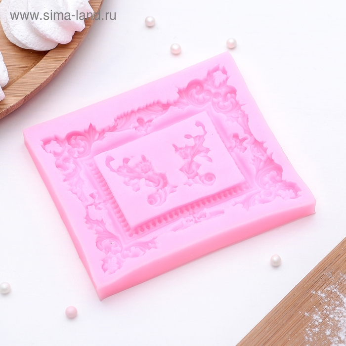 Молд «Рамка, лепнина», силикон, 9,5×11,5 см, цвет МИКС Молд «Рамка, лепнина», силикон, 9,5×11,5 см, цвет МИКС