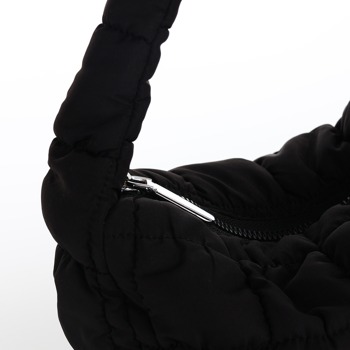 Сумка молодёжная на молнии, цвет чёрный