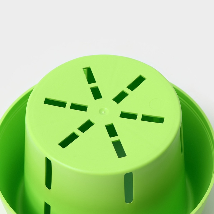 Горшок для цветов с поддоном пластиковый «Япония», 450 мл, d=12см, h=10см, цвет фисташковый Горшок для цветов с поддоном пластиковый «Япония», 450 мл, d=12см, h=10см, цвет фисташковый