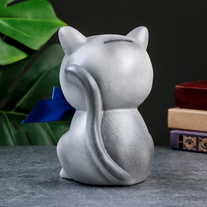 Копилка Копилка "Серый кот Кругляш" 17см