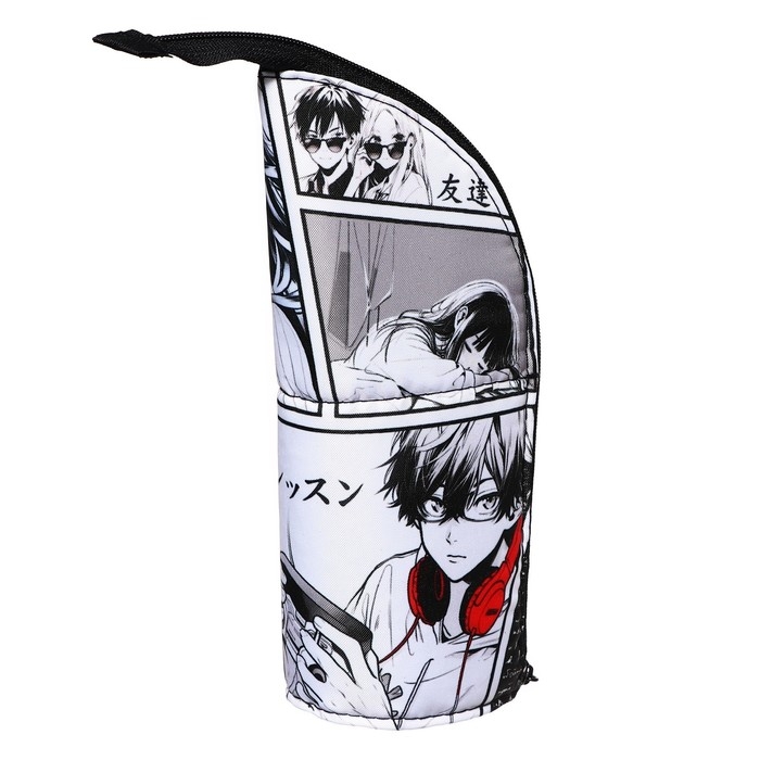 Пенал тубус-подставка, 85 х 210 х 65 мм, мягкий, тканевый, Calligrata, ПМО 12-20 Пенал тубус-подставка, 85 х 210 х 65 мм, мягкий, тканевый, Calligrata, ПМО 12-20 "Аниме"