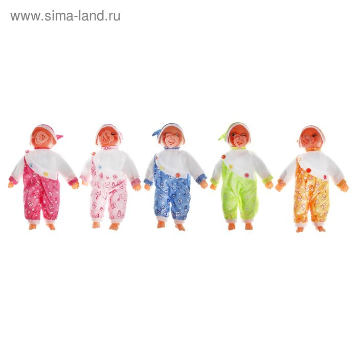 Игрушка «Пупс», говорящая, с соской, 4 звука, цвета МИКС