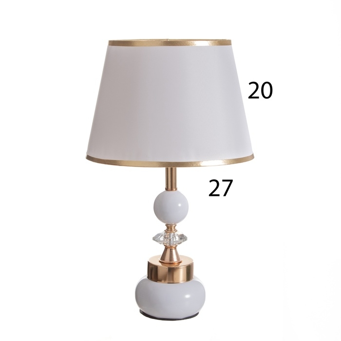 Лампа настольная Лампа настольная "Лилу" 1х40Вт Е27 белый/золото 25х25х46,5см