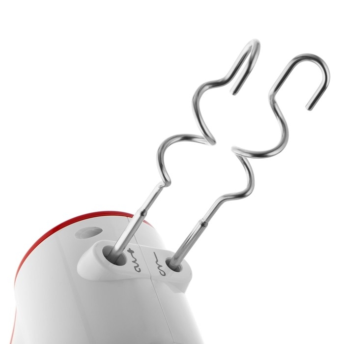 Миксер BRAYER 1307BR, ручной, 600 Вт, 5 скоростей, бело-красный Миксер BRAYER 1307BR, ручной, 600 Вт, 5 скоростей, бело-красный