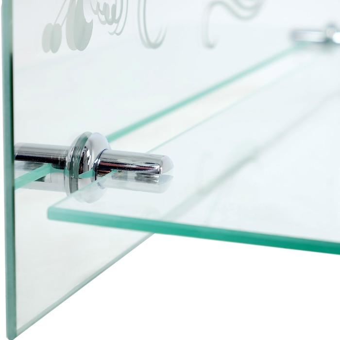 Зеркало, настенное, с пескоструйной графикой, с полочкой, 52×70 см Зеркало, настенное, с пескоструйной графикой, с полочкой, 52×70 см