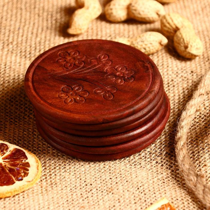 Подставка под горячее  Подставка под горячее "Качели" дерево 13,5х11,5х6,5 см