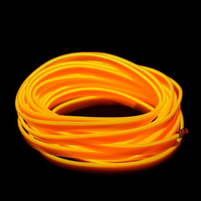 Неоновая нить Cartage для подсветки салона, адаптер питания 12 В, 7 м, желтый Неоновая нить Cartage для подсветки салона, адаптер питания 12 В, 7 м, желтый