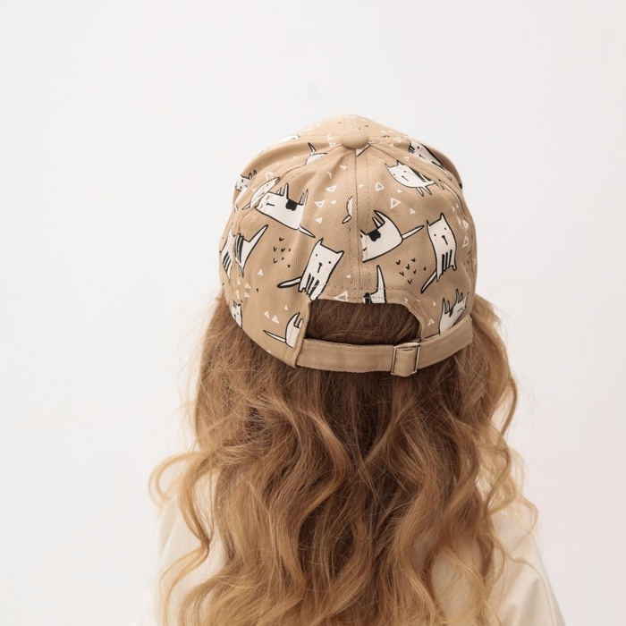 Кепка детская MINAKU "Коты", цвет бежевый, р-р 50