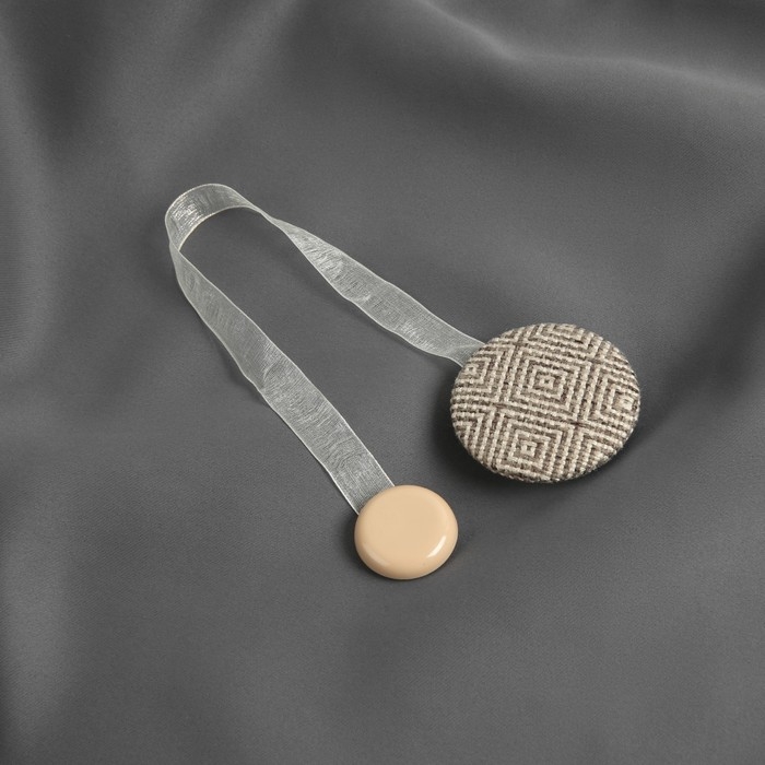 Подхват для штор «Круг», d = 5 см, цвет серо-бежевый Подхват для штор «Круг», d = 5 см, цвет серо-бежевый