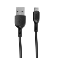 Кабель Hoco X13, microUSB - USB, 2,4 А, 1 м, PVC оплетка, чёрный