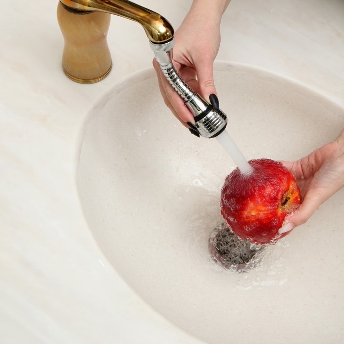 Аэратор ZEIN, регулировка потока, на гибком шланге, 140 мм, универсальный, пластик Аэратор ZEIN, регулировка потока, на гибком шланге, 140 мм, универсальный, пластик