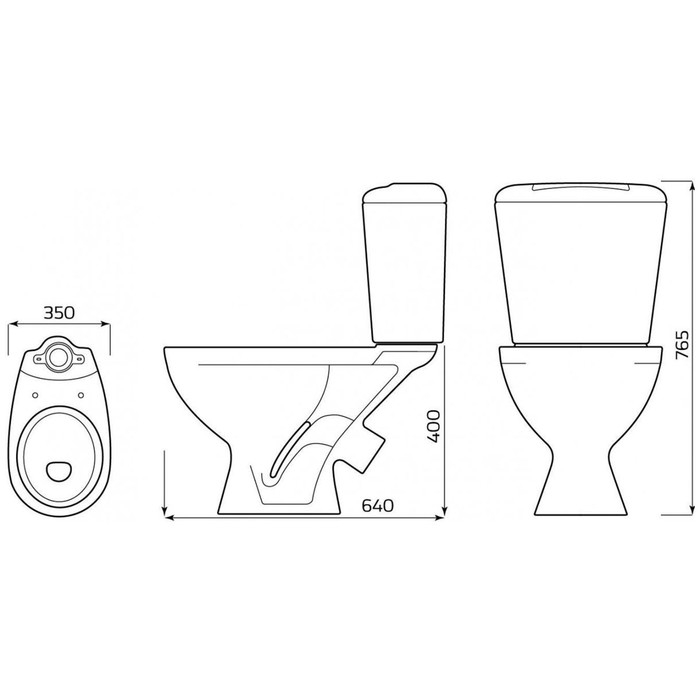 Унитаз компакт ЛЗСФ Унитаз компакт ЛЗСФ "Оптима Стандарт", нижняя подводка, сиденье, кнопка хром