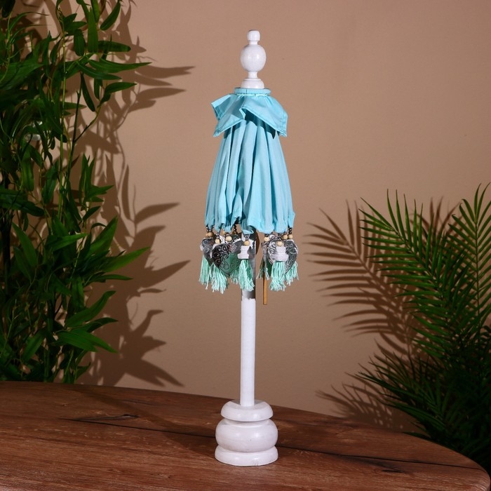 Сувенир интерьерный  Сувенир интерьерный "Зонтик" голубой 60 см