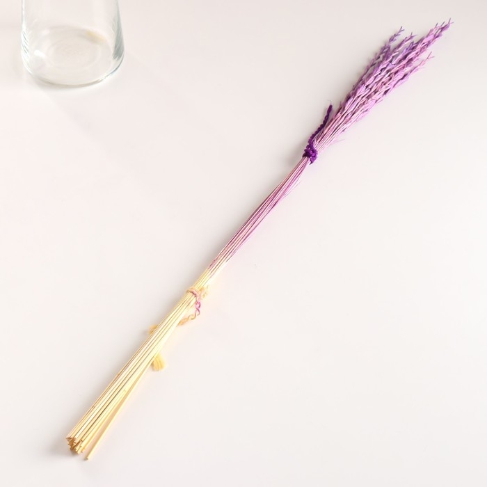 Набор сухоцветов Набор сухоцветов "Райграс", банч 21 шт, длина 60 (+/- 6 см), сиреневый