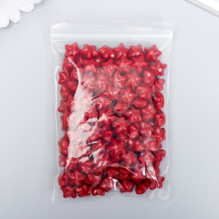 Сургуч в гранулах в пакете Сургуч в гранулах в пакете "Звёздочки" глубокий красный матовый 55 гр 12х8 см