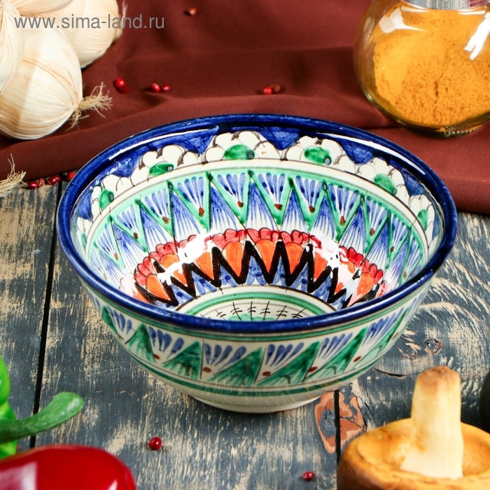 Коса Риштанская Керамика  Коса Риштанская Керамика "Узоры" 15 см, малая, микс