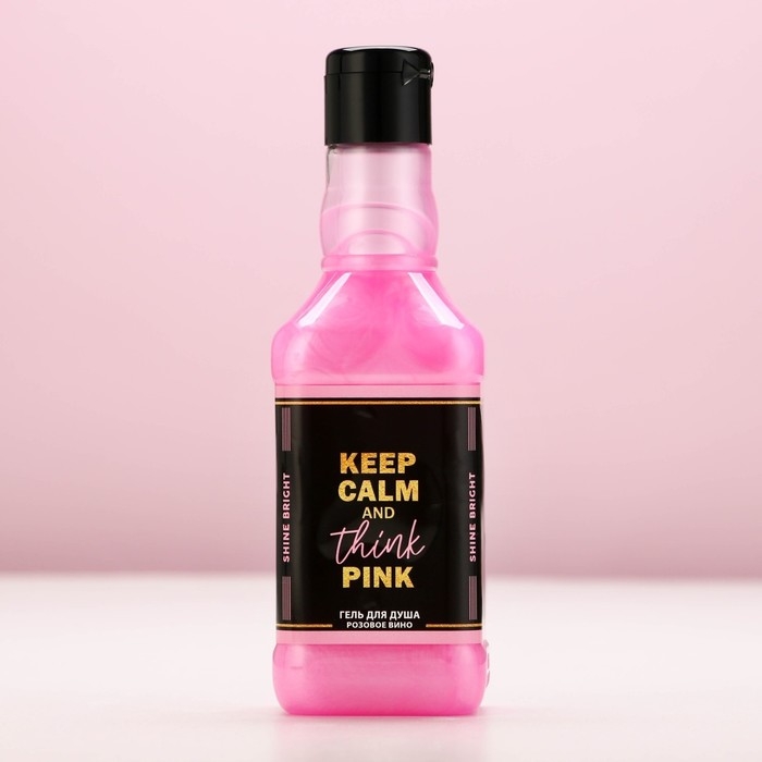 Гель для душа во флаконе виски Keep calm and think pink, 250 мл, аромат розового вина, Новый Год Гель для душа во флаконе виски Keep calm and think pink, 250 мл, аромат розового вина, Новый Год