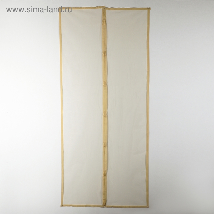 Сетка антимоскитная на магнитах для защиты от насекомых, 90×210 см, цвет бежевый