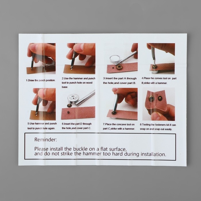 Кнопки установочные, Дельта, d = 15 мм, 40 шт, с установщиком, в органайзере, 11,8 × 8,1 × 2,3 см, цвет чёрный никель