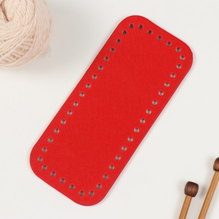 Основа для вязаных изделий кожзам Основа для вязаных изделий кожзам "Прямоугольная" МИКС 8х18 см