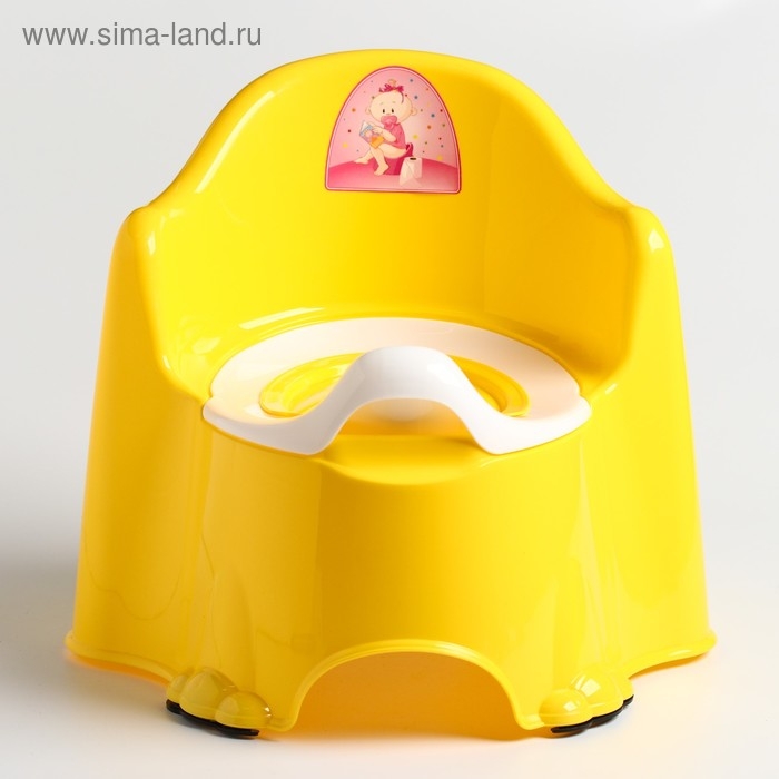 Горшок детский антискользящий «Комфорт» с крышкой, съёмная чаша, цвет жёлтый Горшок детский антискользящий «Комфорт» с крышкой, съёмная чаша, цвет жёлтый