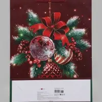 Пакет подарочный &laquo;Алые украшения&raquo;, 33&times;10&times;42.5 см