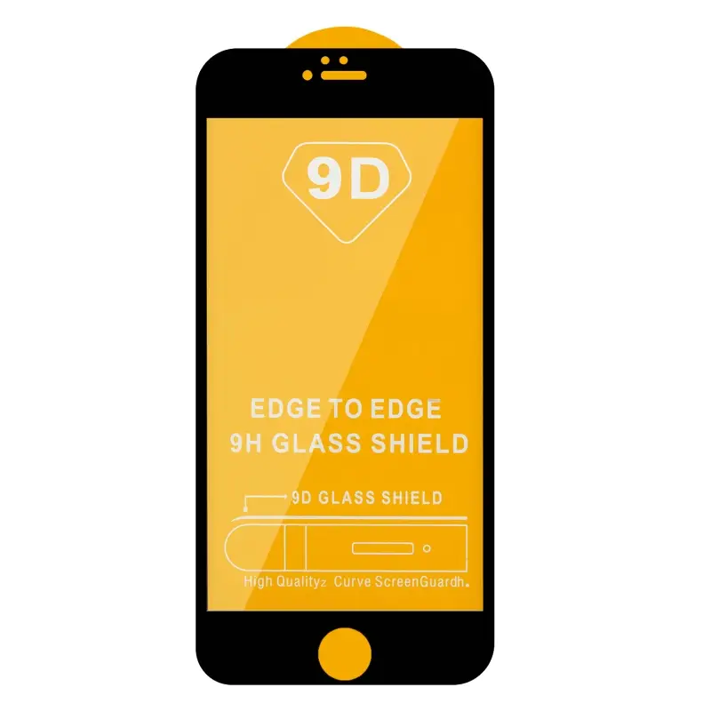 Защитное стекло Iph 6 Full Glue с рамкой 2.5D черное (25 шт./уп.)